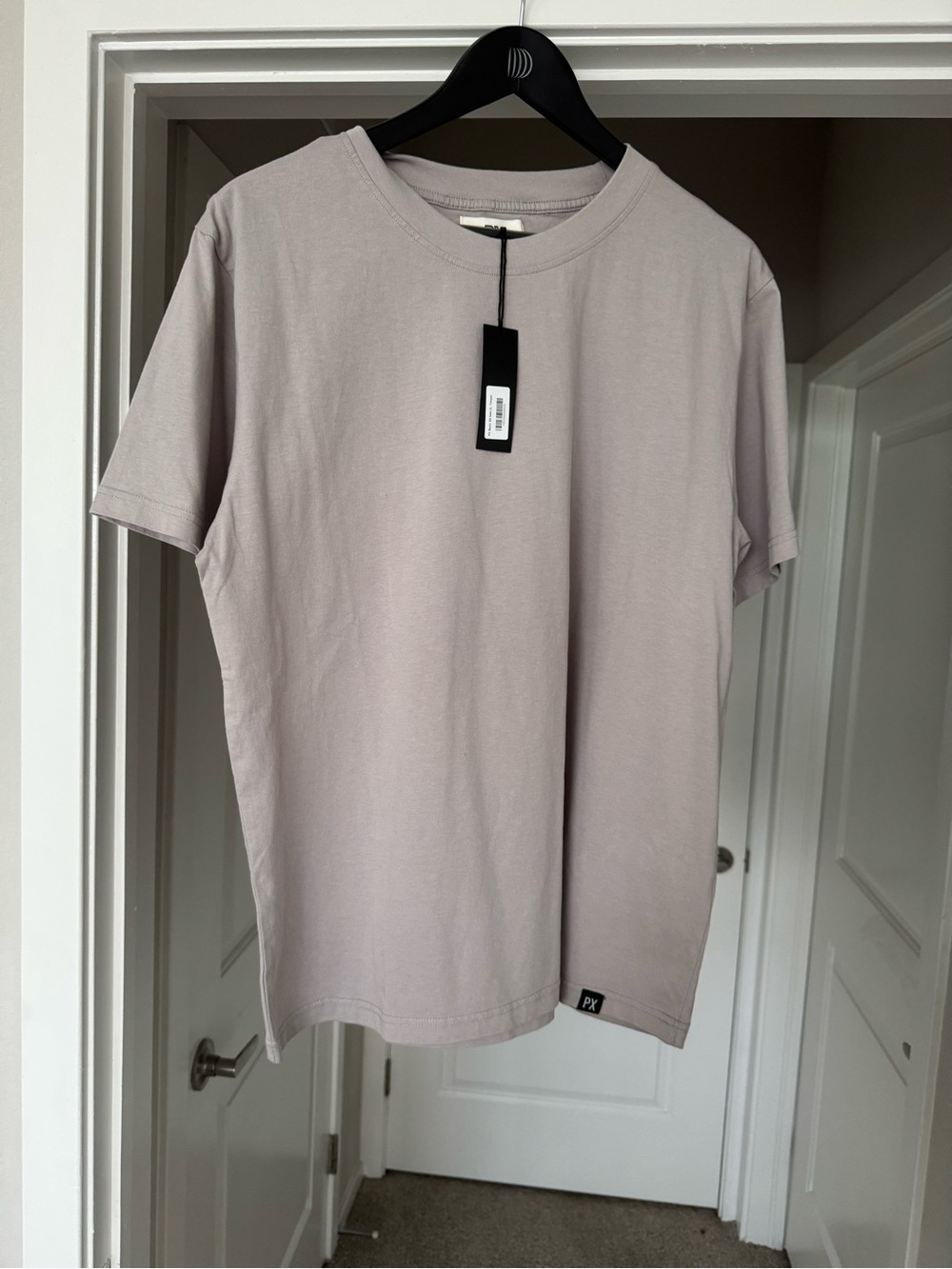 Men's PX Clothing Short-Sleeve Crew Tee in Light Taupe- Size Large